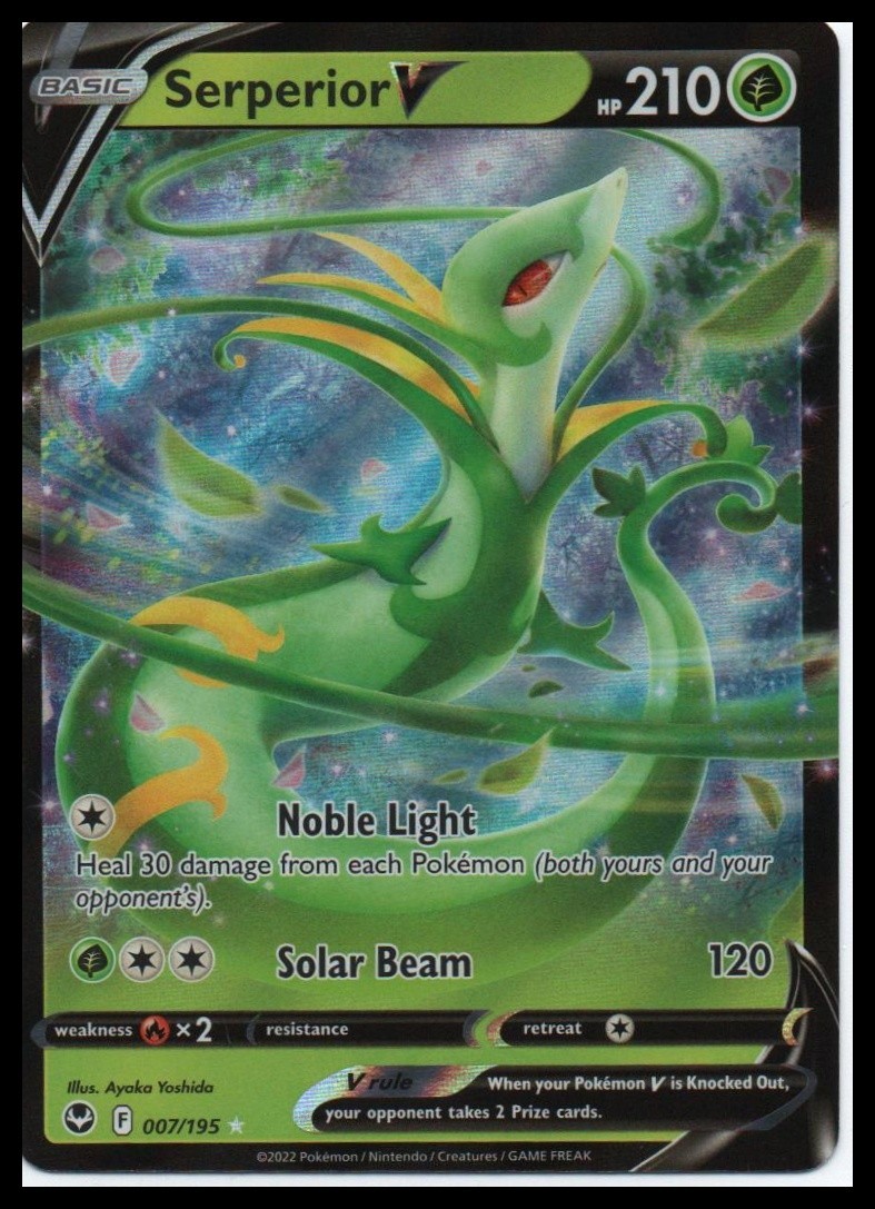 Serperior V 007/195 Ultra Rare SWSH12: Silver Tempest Pokemon TCG NM