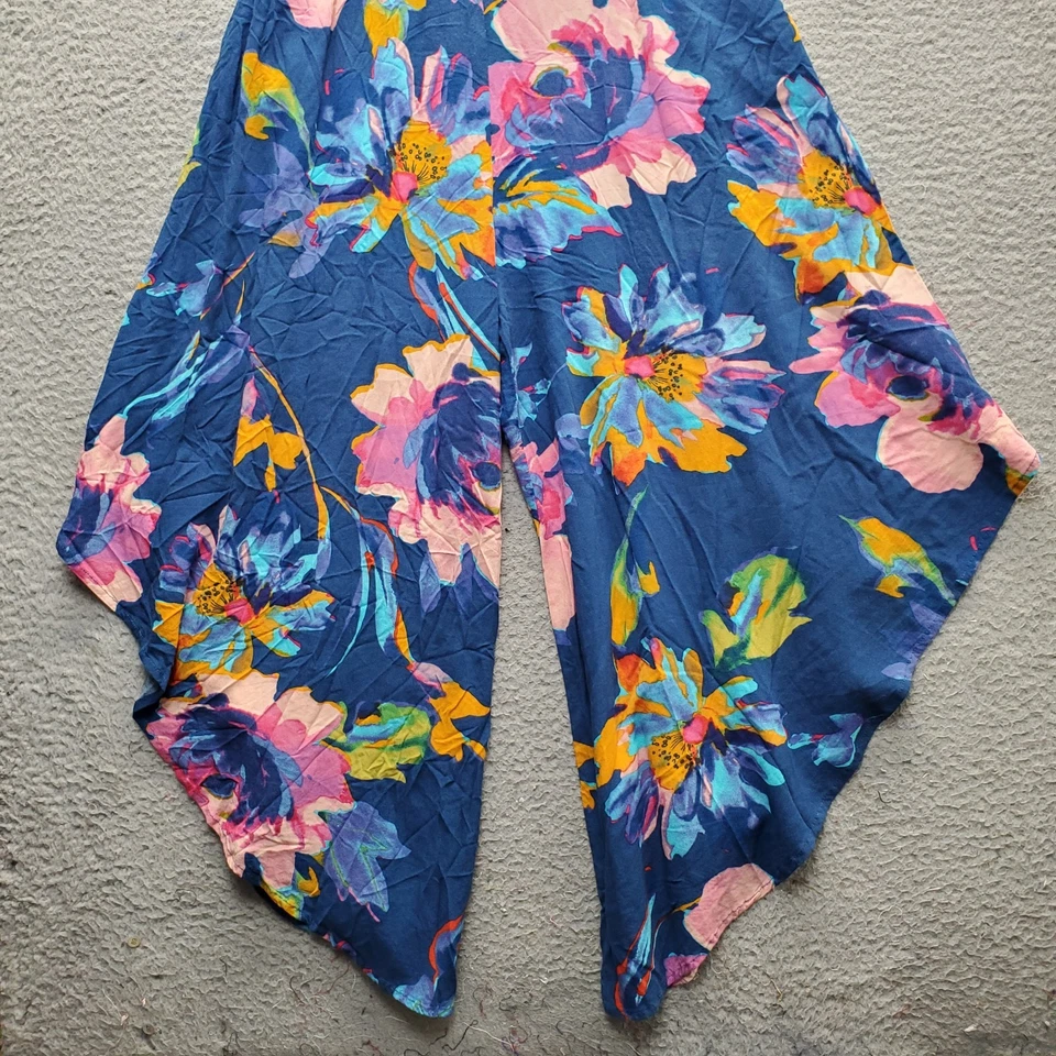 Monos MSK para mujer medianos multi florales calis lazo cintura correa ancha cremallera trasera Foto 3 de 4