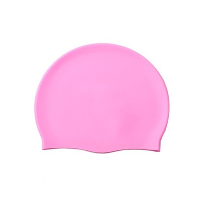 NEW Pink Nylon Fabric Swimming Cap For Adult MEN/WOMEN