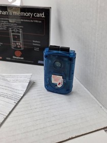 Sega Dreamcast Clear Blue VMU OEM Visual Memory Unit TESTED WORKS PERFECT #M18