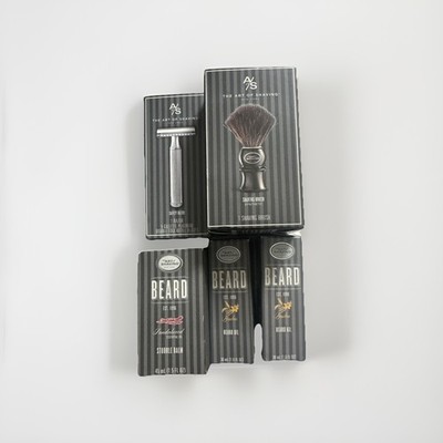 The Art of Shaving Shaving Bundle(Brush,Razor,Beard Oil Stubble Balm) Sealed