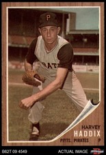 1962 Topps #67 Harvey Haddix Pirates 8 - NM/MT