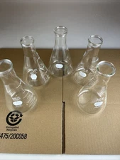 (Lot of 5) Pyrex Kimax 500 mL Conical Erlenmeyer Flasks
