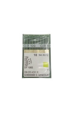 100x Groz-Beckert 134 DPx5 135x5 135x7 797 SY1955 Nm80/12 Nähnadeln GB100