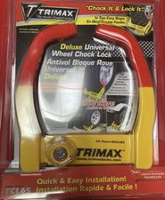 Trimax TCL65 Deluxe Universal Wheel Chock Lock **NEW**  2 Keys