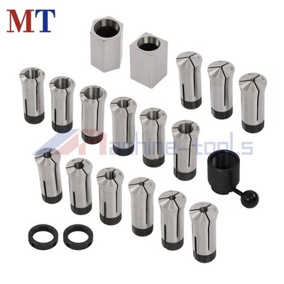 5C Tooling Set 5pcs Hex/Square Blocks & 15 Pcs Collets 1/16 Increments