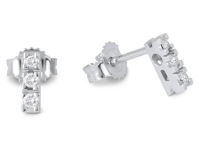 Demetra Trilogy Diamonds Earrings 024.2.012.W.A3 Earrings White Gold 0.12ct