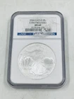 NGC 2008 American Silver Eagle Dollar Coin MS 69 Early Releases Blue Label