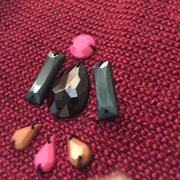 NWOT Dolce Vita Mimosa jeweled Peplum Knit Top Women's Gem Beaded Sweater Size S - Image 3 of 3