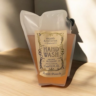 ASQUITH & SOMERSET ENGLAND PEONY BLOSSOM    HAND WASH REFILL POUCH  67.62FL.OZ
