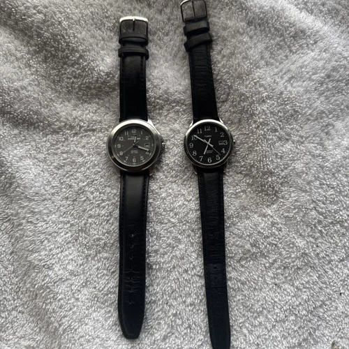 2 Vintage Timex Expedition Indiglo/Indiglo 50m WR Mens Watches Band NOT Running