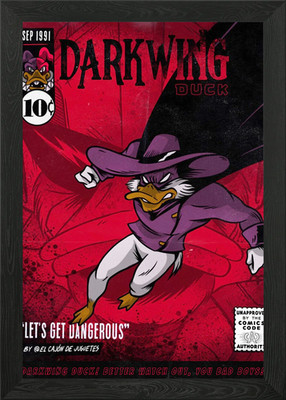 DarkWing Duck Framed Wall Art Poster Canvas Print Picture