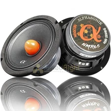 Alphasonik 6.5" Midrange Speakers 600 Watts Max 4 Ohm Neuron Series NMR65 Pair