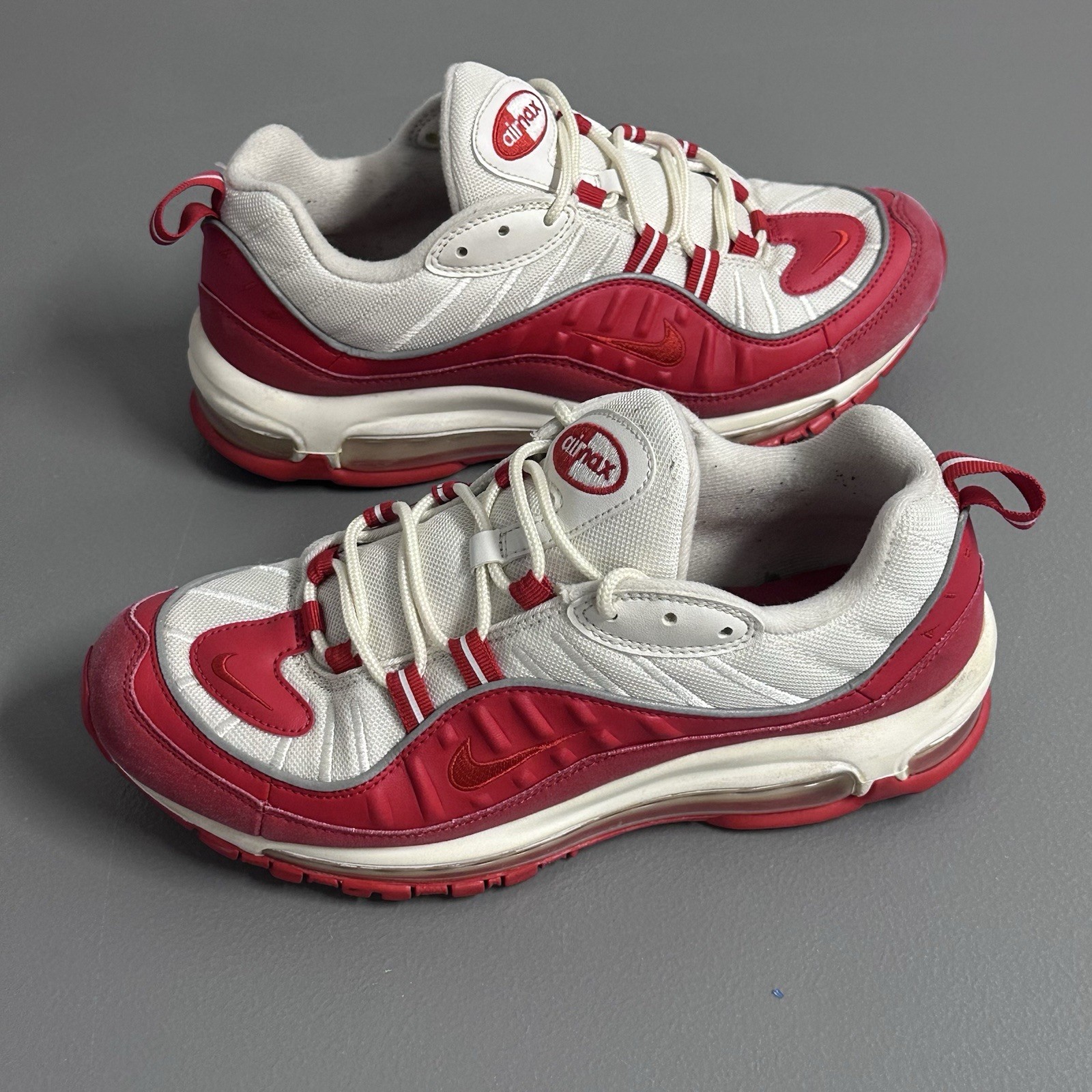 Nike Air Max 98 University Red Mens Size 8.5 Athletic Running Shoes Sneakers