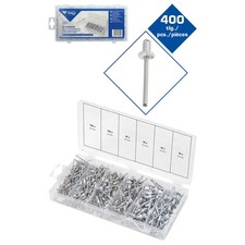 BRILLIANT TOOLS BT066950 Sortiment Blindnieten, 400-tlg, 2, 4 - 3, 2 - 4 - 4, 8