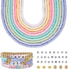 DIY Clay Beads Jewelry Making Kit for Bracelets, Necklaces, and Earrings