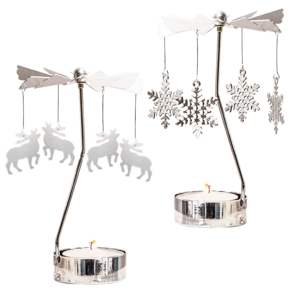 Set di 2 portacandele in alluminio argento – portacandele moderno in metallo – H 21 cm/31 cm