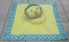 Fisher Price Mattel Plush Lion Lovey Security Blanket Soother Blue Yellow 2016