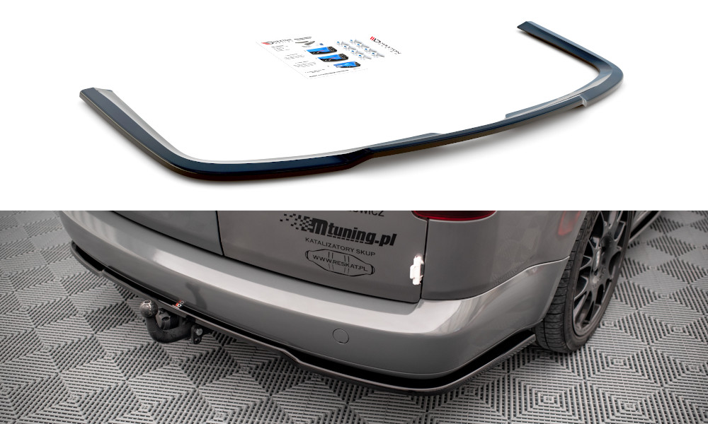 Splitter arriere pour Volkswagen Caddy Long Mk3 Facelift en noir brillant