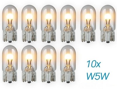 10 St W5W W2.1x9.5d T10 12V Glühlampe Glühbirne  Auto Lampen Glassockell für BMW