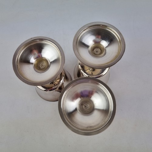 Set Of 6 Small Solid Silver Goblets London 1973 Roberts & Dore 527g 8.7cm High - Picture 9 of 13