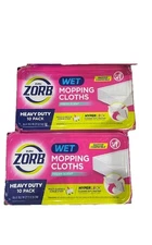 2 XZuru Zorb Wet Mopping Wipes for Cleaning Floors and Hardwood Floors 20 Count