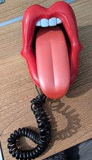 Red Mouth Telephone Novelty Big Tongue Landline Phone with Wired Design