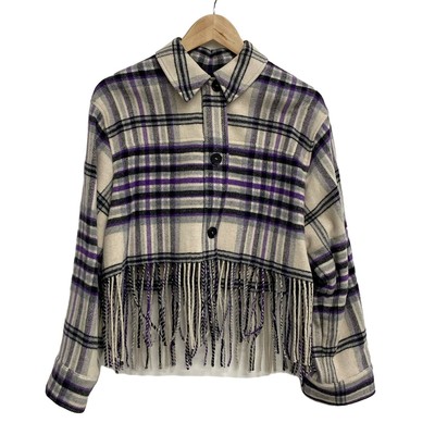 Auth MSGM - Black Purple Multi Women's Lightweight Jacket