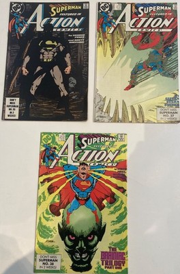 SUPERMAN featured in Action Comics #644, #646 & #647 - 3x  DC Comics