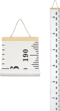 Wooden Growth Chart Ruler for Kids - Height Measurement Canvas 7.9 x 79 In