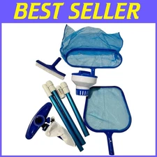 Pool Maintenance Kit with Telescoping Pole & Vacuum
