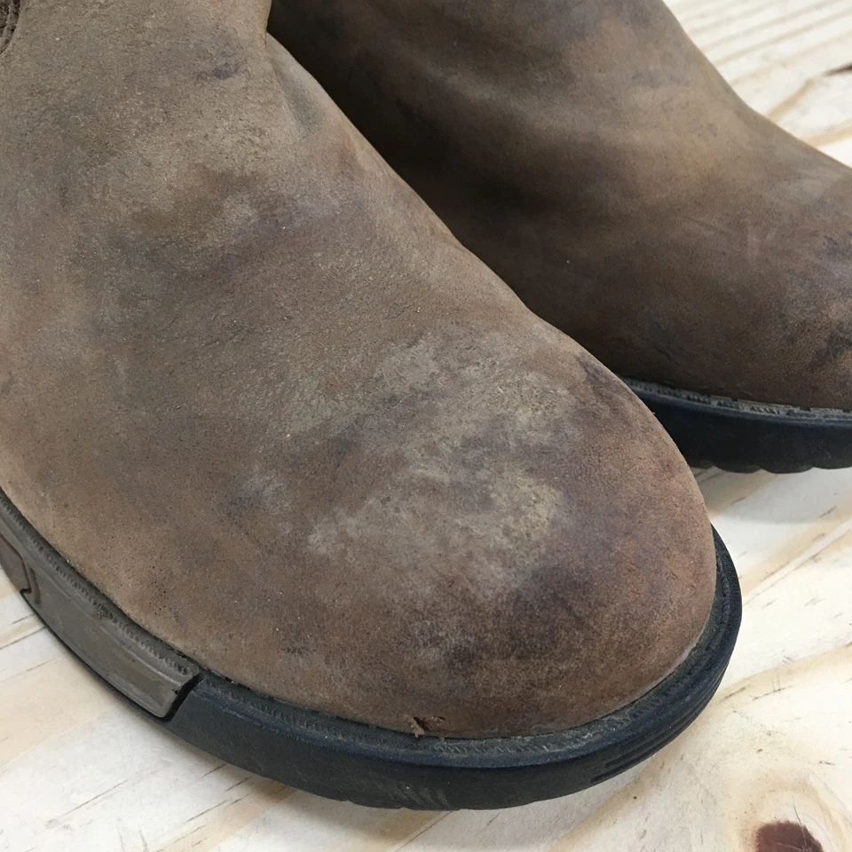 Botas Rocky Para Hombres 6 Wellington Camufladas Cuero Marrón Occidental Pull On Punta Redonda Bloque Foto 4 de 4