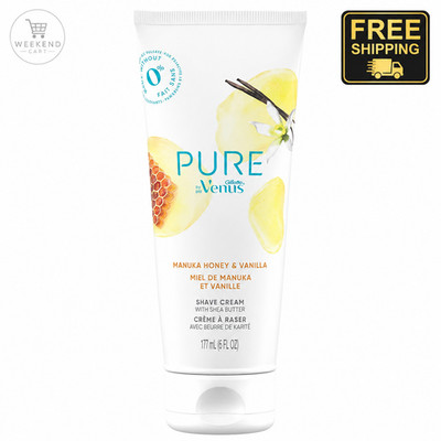 Pure by Gillette Venus Shaving Cream Manuka Honey and Vanilla, 6 oz New!!!