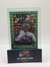 2025 Topps Chrome Update Craig Yoho Green Geometric /99 Brewers