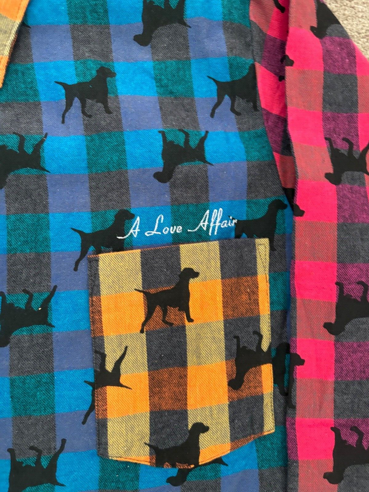 RARE | Charles Goodnight Flannel Pajamas Love Affair Crew Gift | Beatty, Benning image 2