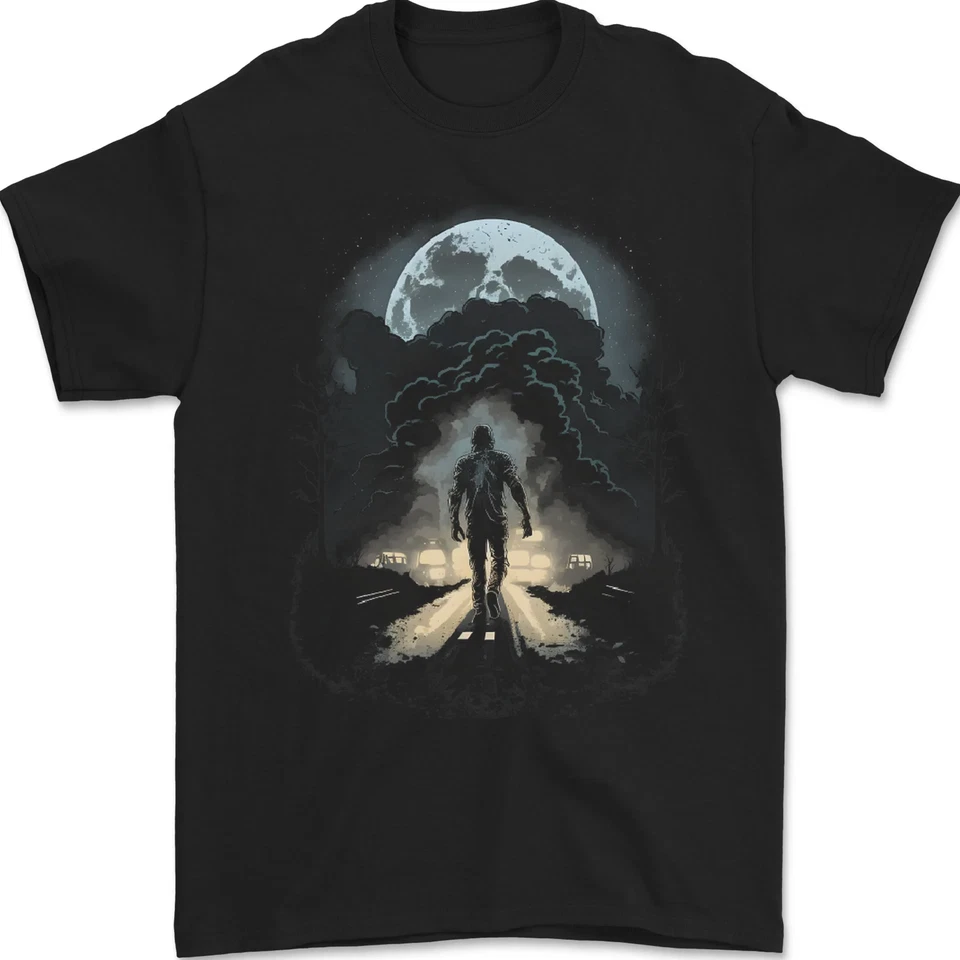 T-Shirt Halloween Pour Hommes Zombie 100% Coton - Photo 1/1
