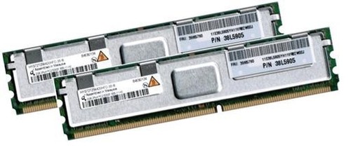 2x 2GB 4GB RAM IBM e-Server xSeries X3400 667 Mhz FBDIMM DDR2 w pełni buforowany - Zdjęcie 1 z 1