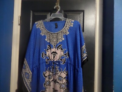 True Rock Women's Moo Moo House Dress Blues/Multicolor Size Free Size | eBay