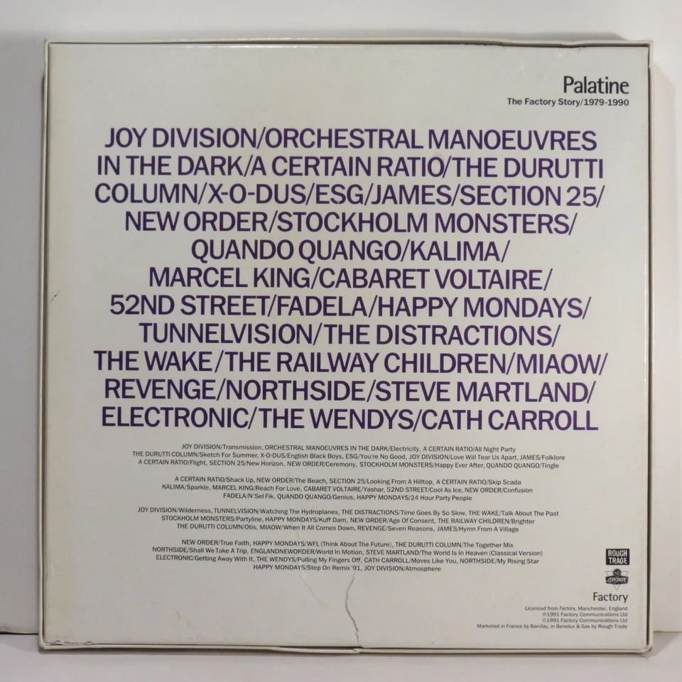 VARIOUS - PALATINE: Factory Story 1979-90 1991 UK Ltd. Box 4 tapes w/ Booklet EX - Image 2 of 4