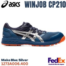 ASICS Safety Work Shoes WINJOB CP210 1273A006.400 Mako Blue/Silver NEW 