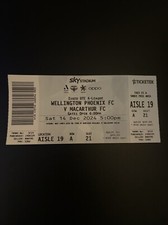 2024 WELLINGTON PHOENIX NZ V MACARTHUR AUSTRALIA A LEAGUE 24/25 MATCH TICKET VGC