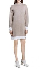 Calvin Klein Women’s Layered Looked Knit Sweater Dress Sz S