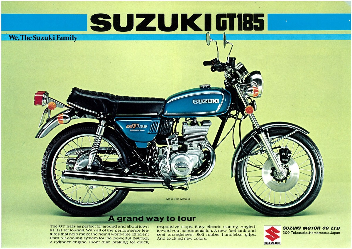 SUZUKI Brochure GT185 A 1976 Sales Catalog REPRO GT185A | eBay