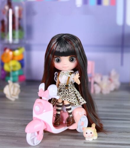 8" middle Blythe factory Doll Joints body gray mixed hair with bangs matte face - 第 1/5 張圖片