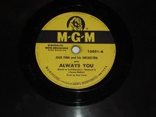 JACK FINA & HIS ORCHESTRA-Aways You (1951) MGM Shellac Single