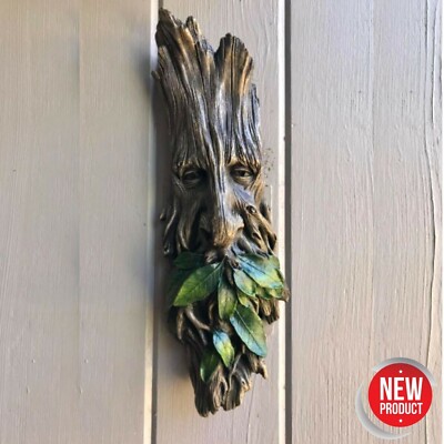 Tree Face Beard Leaf Sculpture Ent Spirit Woods Indoor Outdoor Yard Home Decor