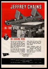 1945 Jeffrey Mfg. Company Columbus Ohio Steel Mill Cooling Bed Chains Print Ad