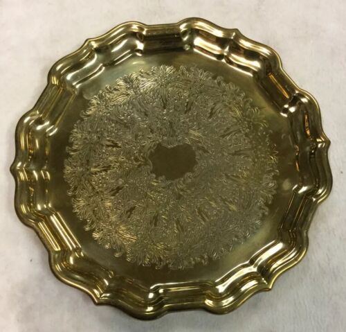 Plateau En Argent Massif Colonial Anglo Indien XIXeme Siècle
