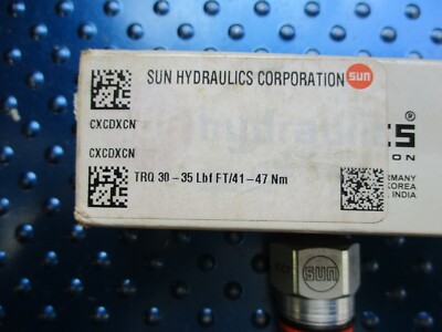 NEW SUN HYDRAULICS CHECK VALVE TRQ 30-35 LBF FT/41-47NM CXCDXCN | eBay