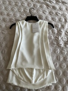 Haut Sculpté Brandon Maxwell Taille 4 - Ivoire - Neuf Avec étiquettes
